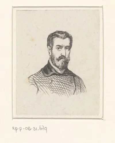 Zelfportret van Henri Dillens