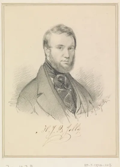 Zelfportret van Henri Jean Baptiste Jolly