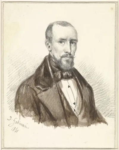 Zelfportret van Jacobus Ludovicus Godinau