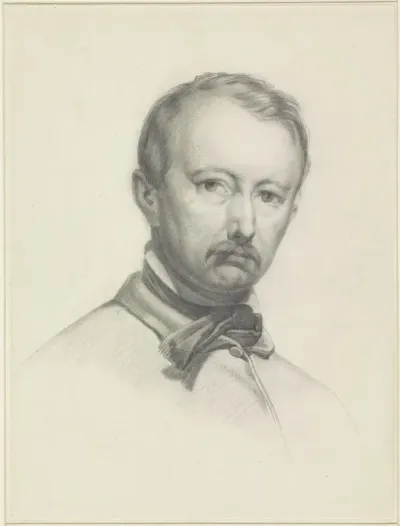 Zelfportret van Jan Hendrik van de Laar