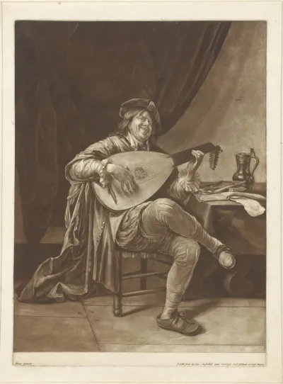 Zelfportret van Jan Steen als luitspeler