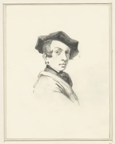 Zelfportret van Jan Wendel Gerstenhauer Zimmerman