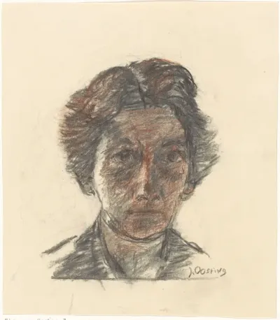 Zelfportret van Jeanne Bieruma Oosting