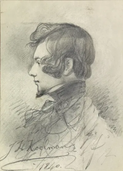Zelfportret van J.H. Koelman