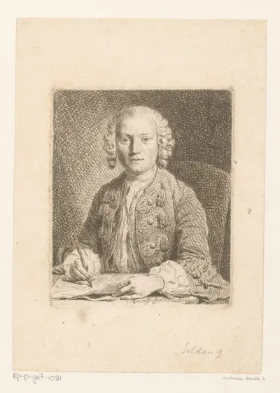 Zelfportret van Johann Gottlieb Glume