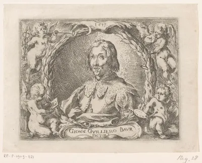 Zelfportret van Johann Wilhelm Bauer