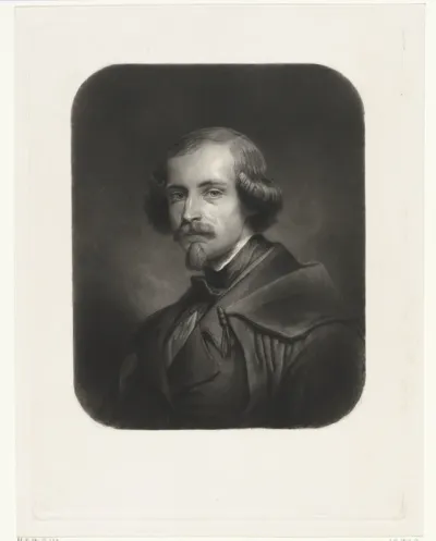Zelfportret van Johann Wilhelm Kaiser