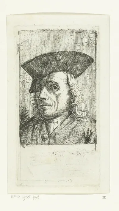 Zelfportret van kunstenaar Cornelis van den Berg