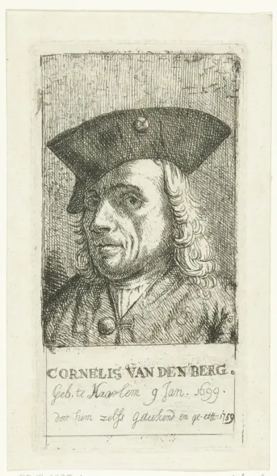Zelfportret van kunstenaar Cornelis van den Berg