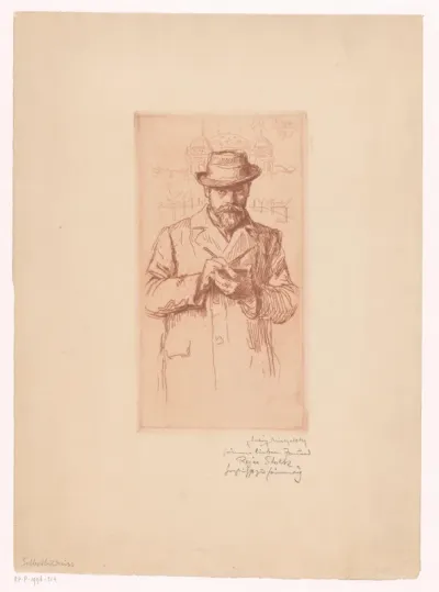 Zelfportret van Ludwig Michaleck