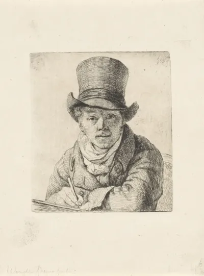 Zelfportret van Pieter Christoffel Wonder