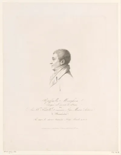 Zelfportret van prentmaker Raphael Morghen