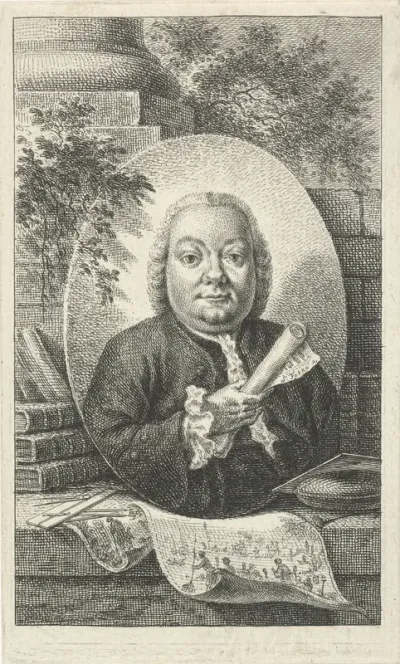 Zelfportret van Simon Fokke