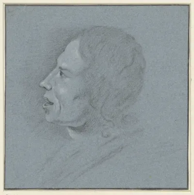Zelfportret van tekenaar Johannes Ziesenis