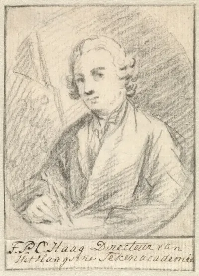 Zelfportret van Tethart Philip Christian Haag
