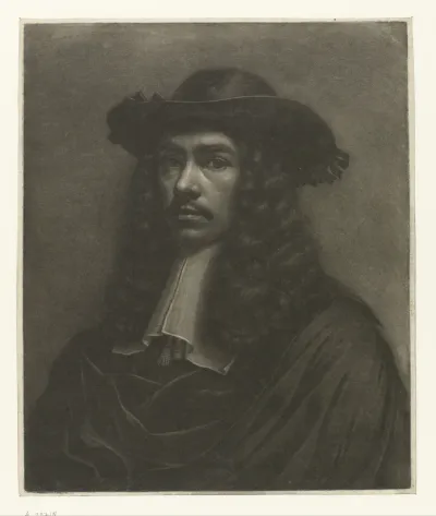Zelfportret van Wallerant Vaillant met hoed