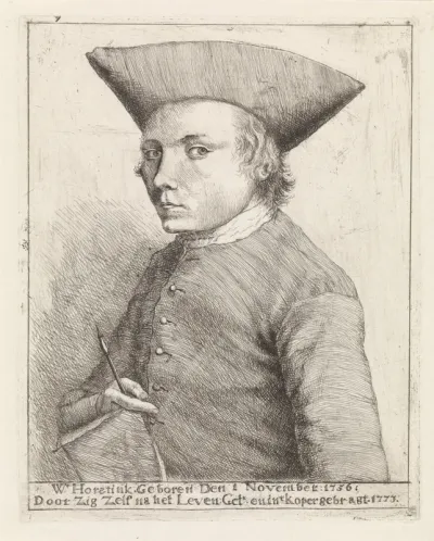Zelfportret van Warner Horstink