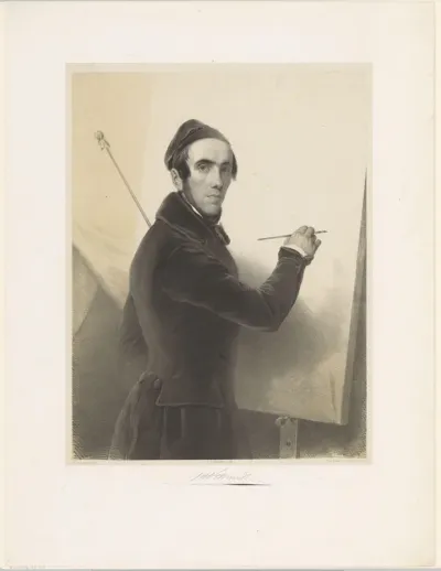 Zelfportret van Willem Hendrik Schmidt