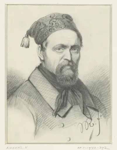Zelfportret van Willem Rikkers