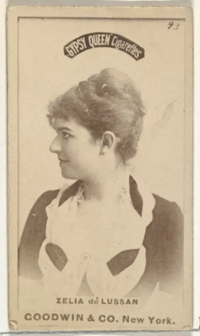Zelia de Lussan, from the Actors and Actresses series (N171) for Gypsy Queen Cigarettes