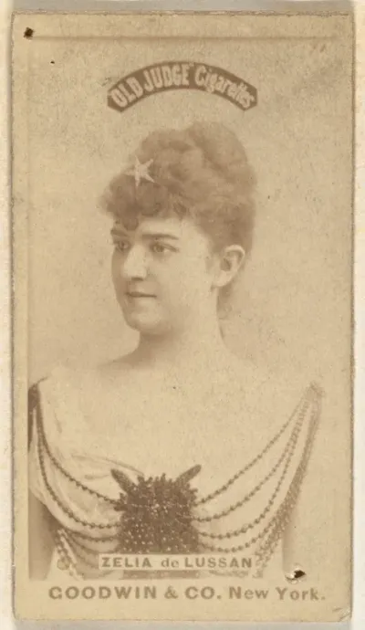 Zelia de Lussan, from the Actors and Actresses series (N171) for Old Judge Cigarettes