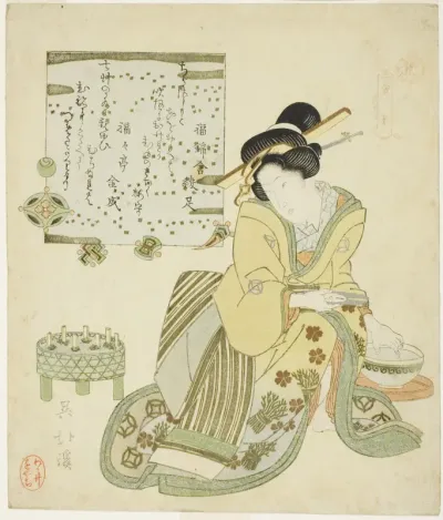 Zeng Shen (Jp: So Shin), from the series "Twenty-four Paragons of Filial Piety (Nijushiko)"