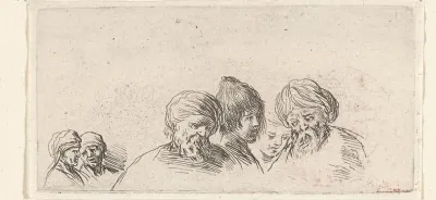 Zes hoofden van mannen