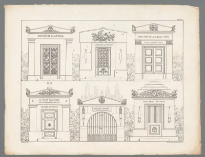 Zes monumenten van familiegraven