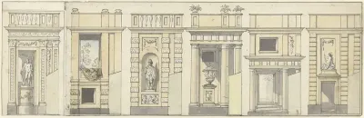Zes ontwerpen voor een decoratiewand