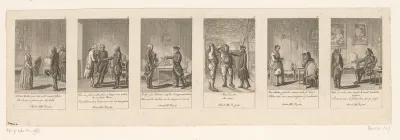 Zes voorstellingen uit de serie anekdotes van Friedrich II