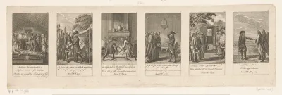 Zes voorstellingen uit de serie anekdotes van Friedrich II