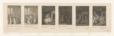 Zes voorstellingen uit le Mariage de Figaro van Beaumarchais