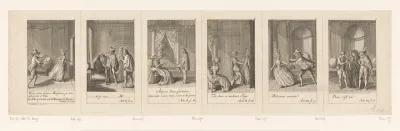 Zes voorstellingen uit le Mariage de Figaro van Beaumarchais
