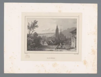 Zicht op Caudebec-en-Caux