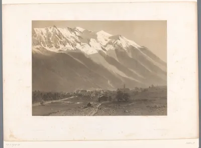 Zicht op Chamonix aan de voet van de Mont Blanc