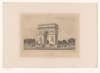 Zicht op de Arc de Triomphe