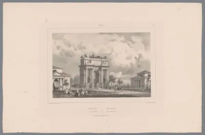 Zicht op de Arco della Pace in Milaan