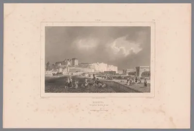 Zicht op de badgelegenheid van Dieppe
