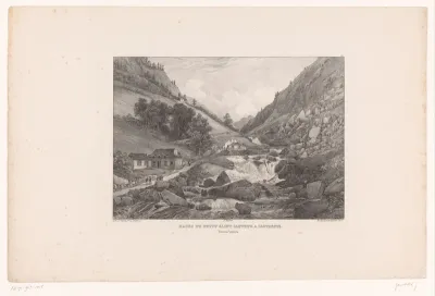 Zicht op de badhuizen van Cauterets