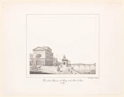Zicht op de Barrière de Passy en de Pont d'Iéna in Parijs
