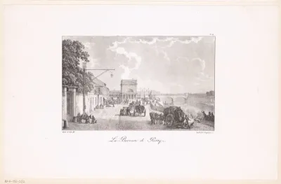 Zicht op de barrière van Passy in Parijs