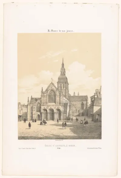 Zicht op de basiliek Saint-Sauveur in Dinan