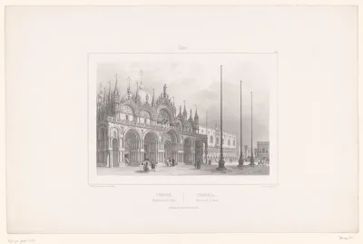 Zicht op de Basiliek van San Marco in Venetië