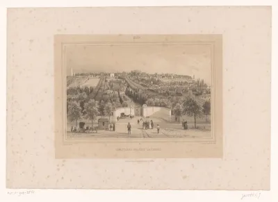 Zicht op de begraafplaats van Père-Lachaise in Parijs