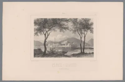 Zicht op de Borromeïsche Eilanden in het Lago Maggiore