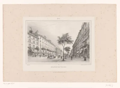 Zicht op de Boulevard des Italiens in Parijs