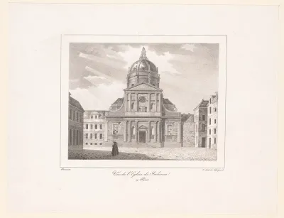 Zicht op de Chapelle Sainte Ursule de la Sorbonne in Parijs