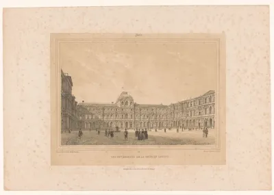 Zicht op de Cour Carrée van het Louvre