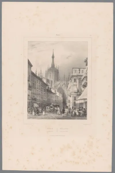 Zicht op de Dom van Milaan vanuit de Corsia dei Servi