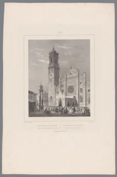 Zicht op de Dom van Monza